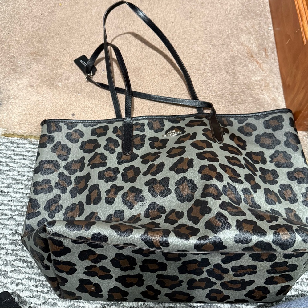 Coach Leopard Print Tote Bag